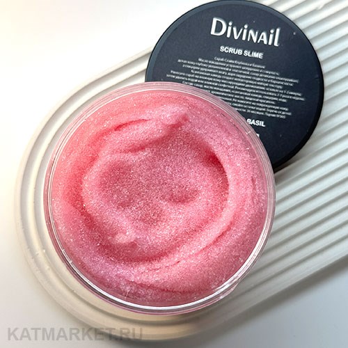 Divinail 80мл Скраб-Слайм Клубника и Базилик 12301321