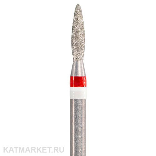 Тайфун Пламя каплевидное 2,1мм красное Алмазная фреза с жемчугом 856.104.261.080.021 71203121