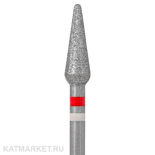 Тайфун Капля 4мм красная Алмазная фреза с жемчугом 856.104.266.120.040 71204140