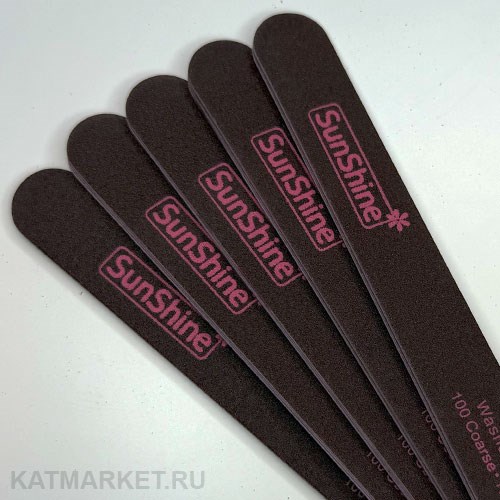 Пилка SunShine Прямая 100/180 Brown, блок 25шт 60607355