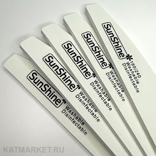 Пилка SunShine Луна 180/240 белая, блок 25шт 60607522