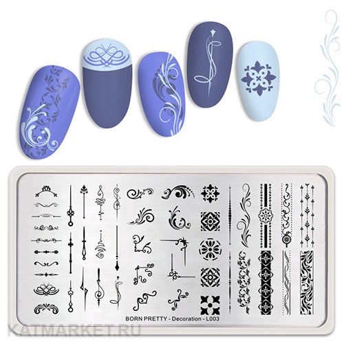 BornPretty Пластина для стемпинга Decoration L003 60501003