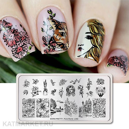 BornPretty Пластина для стемпинга Pure World L002 60501102