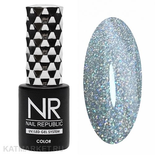 NR 10мл Гель-лак 417 Мерцающий серый 11708417