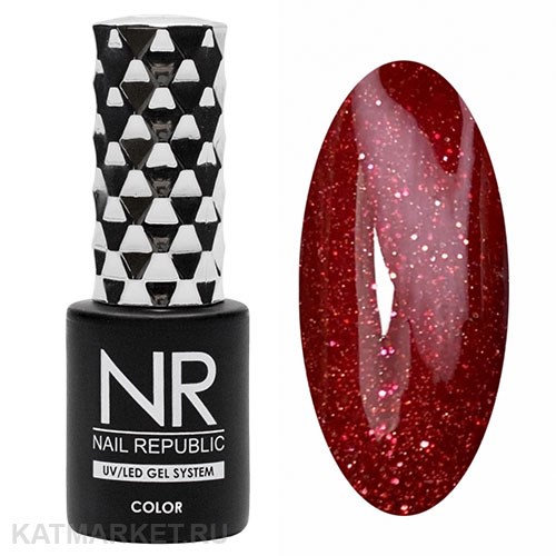 NR 10мл Гель-лак 424 Мерцающий рубин 11708424