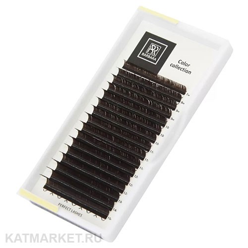 Barbara Тёмно-коричневые ресницы Горький Шоколад микс (M 0.07 7-12mm) 82003401
