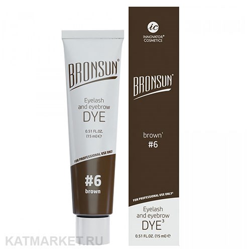 Bronsun Краска для ресниц и бровей, цвет коричневый #6 15мл 83602160
