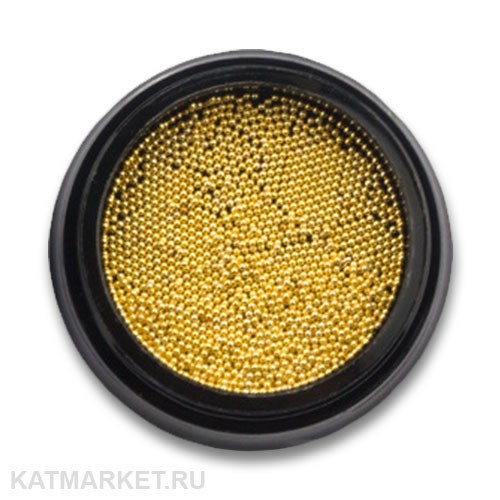 Металлические бульонки в баночке, золото 0,8мм 61302001