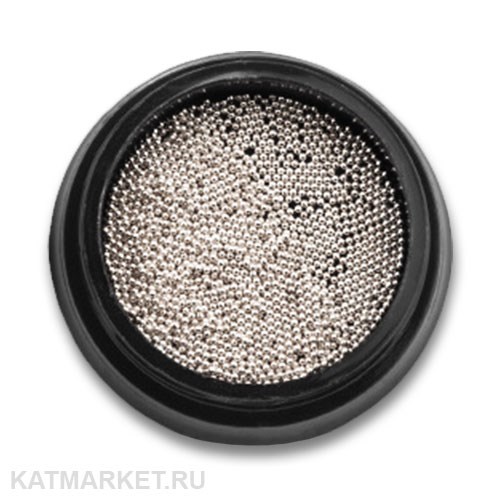 Металлические Бульонки в баночке, серебро 0,8мм 61302011