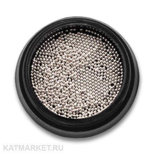 Металлические Бульонки в баночке, серебро 1мм 61302012