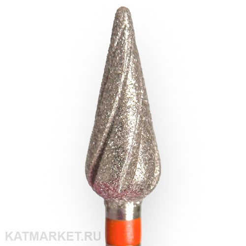 КМИЗ Алмазная фреза 118659 капля Батон красный 856.104.260.125.050 70124150