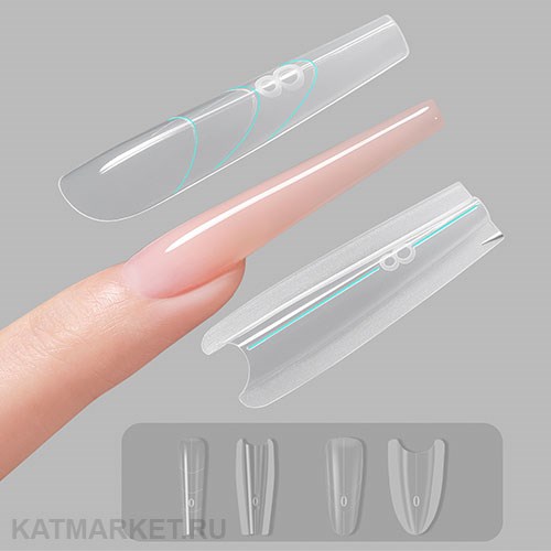 Двойные сэндвич формы для наращивания балерина 15 размеров 240шт 60811211