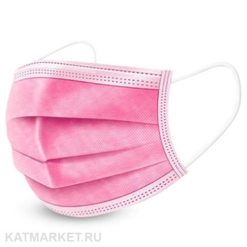 Beajoy Маски 100шт защитные четырехслойные розовые 60402601