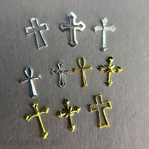 ZooNail Фигурки объёмные Кресты 10шт (1871) 61604871