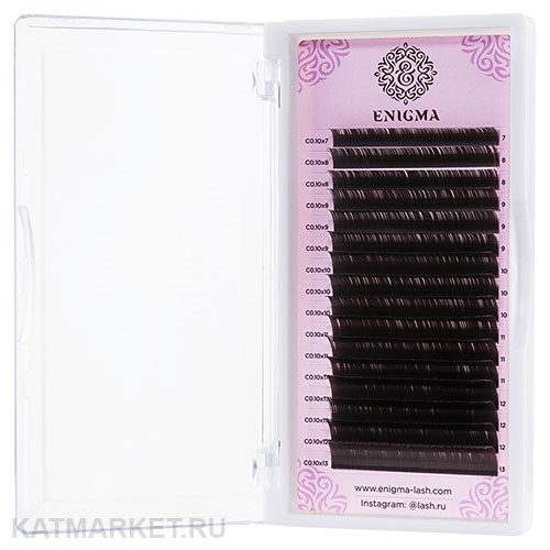 Enigma Ресницы цвет Мокка микс 0,10/C/6-13 mm (16 линий) 81103002