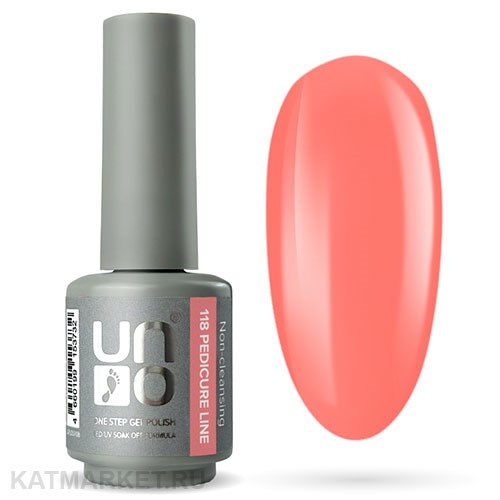 Uno 8г Pedicure Line 118 коралловый Однофазный гель-лак 10311118