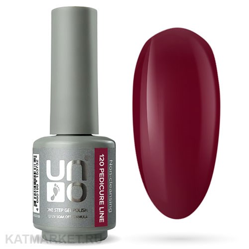 Uno 8г Pedicure Line 120 бордовый Однофазный гель-лак 10311120