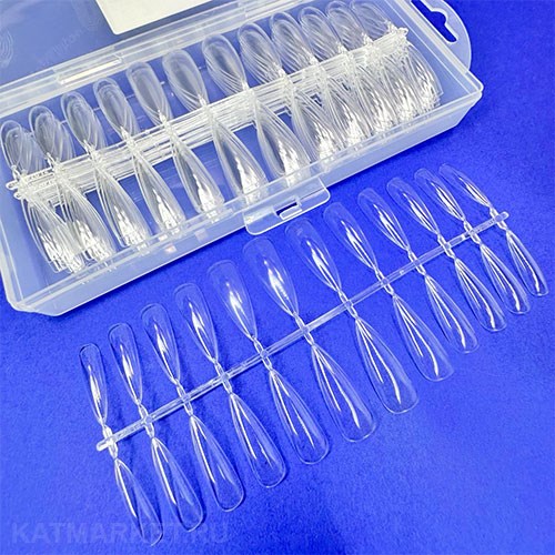 Divinail Гелевые типсы Stylet (прозрачные, Cтилет) 240шт 60828023