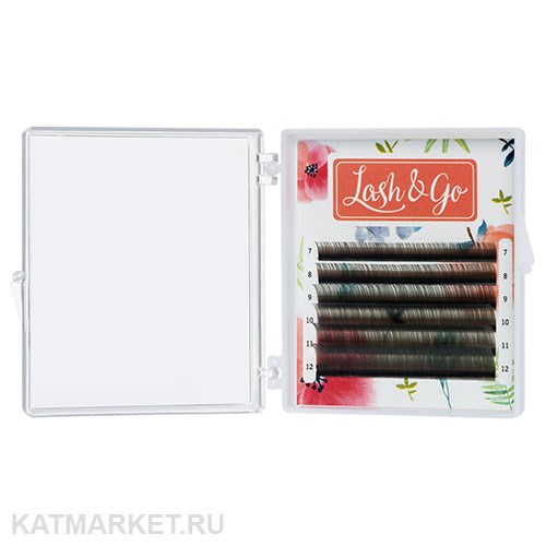 Lash&Go Цветные ресницы микс 0,07/C/7-12 mm Пепельный (6 линий) 81206011