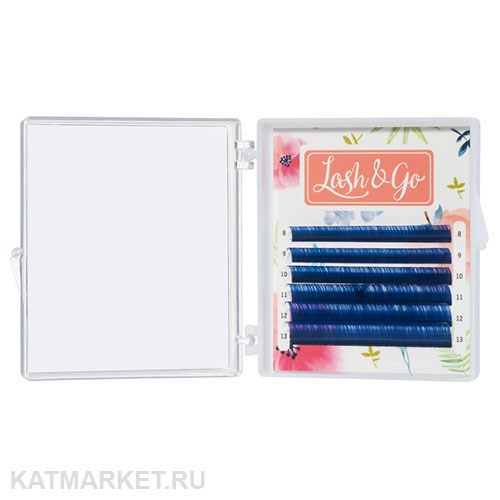 Lash&Go Цветные ресницы микс 0,07/D/8-13 mm Синий (6 линий) 81207101