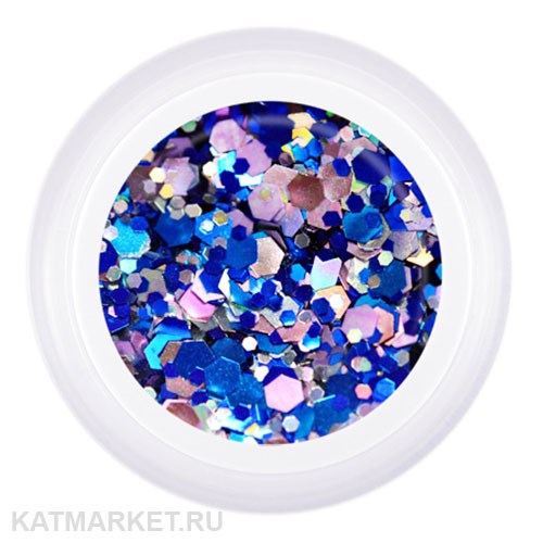 PatrisaNail 5г Гель для дизайна Glanz Nixie, синий микс 10946004
