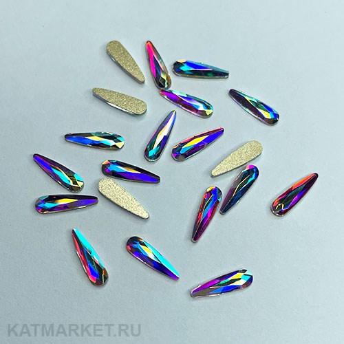 Капля узкая голография, 20шт 61303117