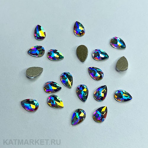 Капля широкая mini голография, 20шт 61303119