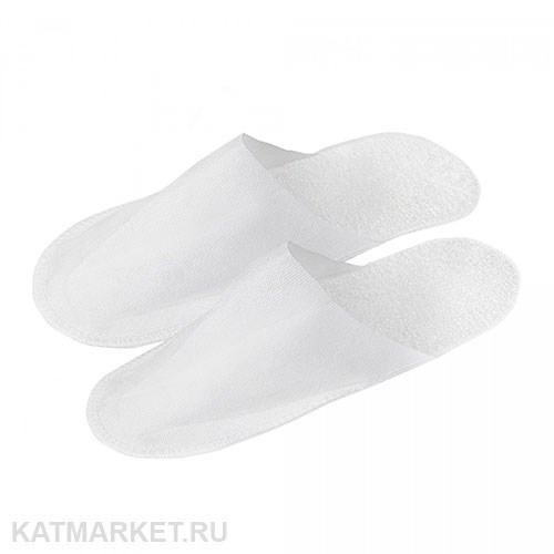 Тапочки с закрытым мысом антикризисные 4мм белые 25 пар 60410303