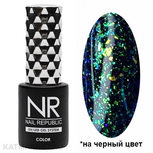 NR 10мл Серия GALAXY с хлопьями 02 Green-blue 11728002