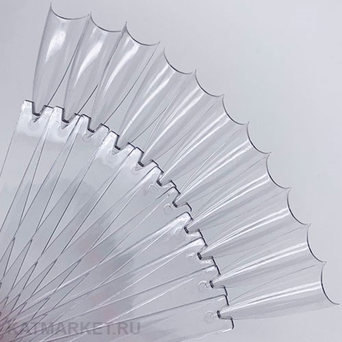 Палитра Веер Обратные Стилеты на кольце 50шт, прозрачная 60806037