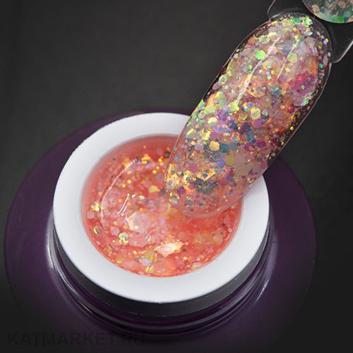 PatrisaNail 5г Гель для дизайна с глиттером Korean Gel Peach 10985133