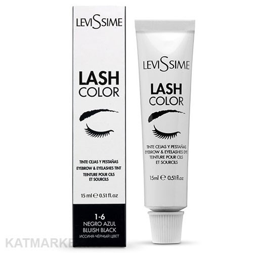 LeviSsime #1.6 Иссиня-черная Краска для бровей и ресниц Lash Color 15мл 83201016