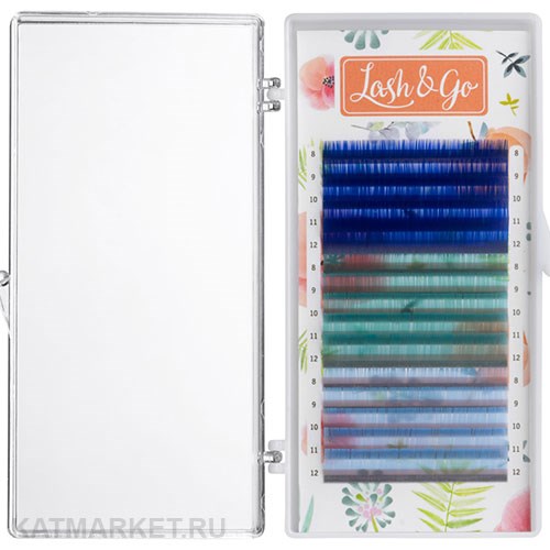 Lash&Go Цветные ресницы микс 0,10/C/9-13 mm Blueberry (15 линий) 81213002