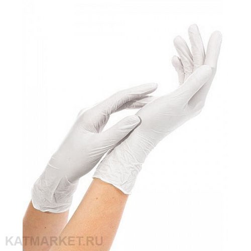 ZKS Intro Line 35 белые M 100шт Перчатки нитриловые 60417917