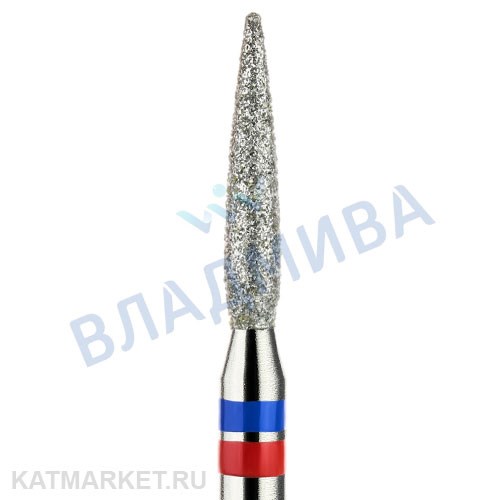 Владмива Фреза алмазная, пламя 2,1 мм, сине-красная 806.104.244.524.021КG 70601724