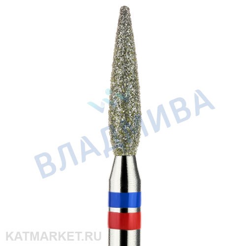 Владмива Фреза алмазная, пламя 2,3 мм, сине-красная 806.104.244.524.023КG 70601824