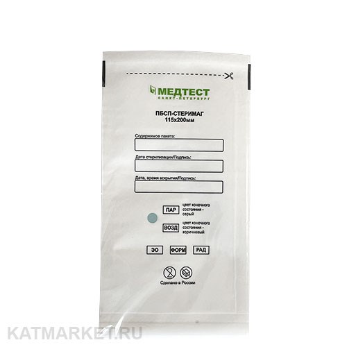 Медтест 115х200 Пакет для стерилизации 100шт, белые 60403066