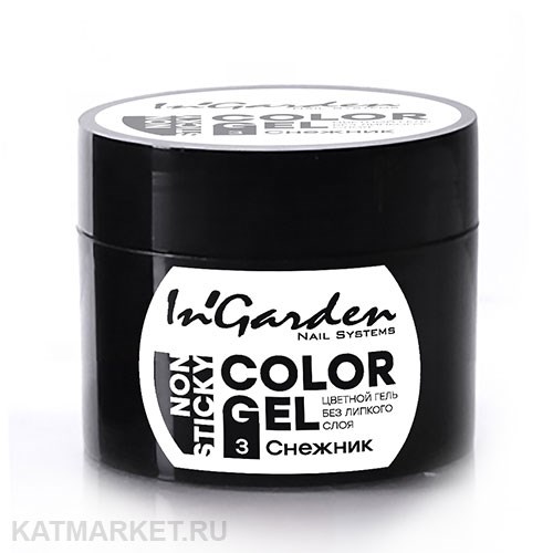 Ingarden 4г Гель-краска без липкого слоя 03 Снежник, белая 10502003