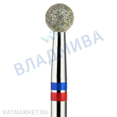 Владмива Фреза алмазная, шар 4 мм, сине-красная 806.104.001.524.040G 70608540