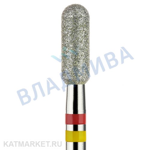 Владмива Фреза алмазная, цилиндр скругленный 3,1 мм, красно-желтая 806.104.141.514.031G 70613431
