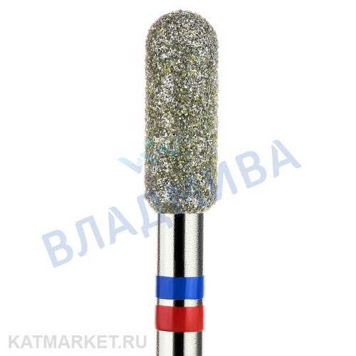 Владмива Фреза алмазная, цилиндр скругленный 3,3 мм, сине-красная 806.104.141.524.033G 70613533