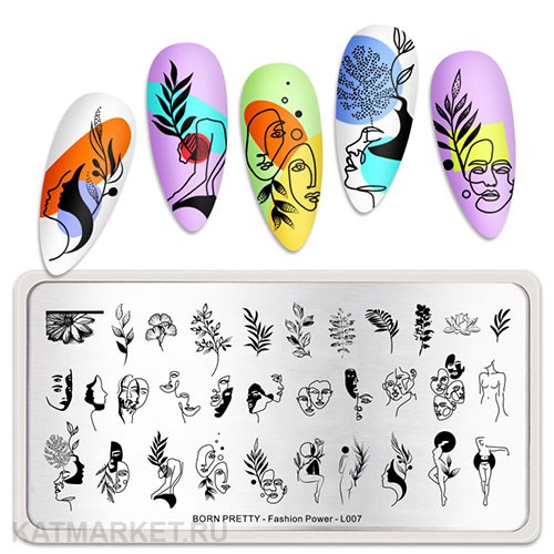 BornPretty Пластина для стемпинга Fashion Power L007 60501117