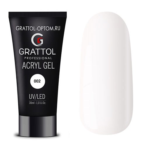 Grattol 30мл Акри-гель 02 белый 10601802
