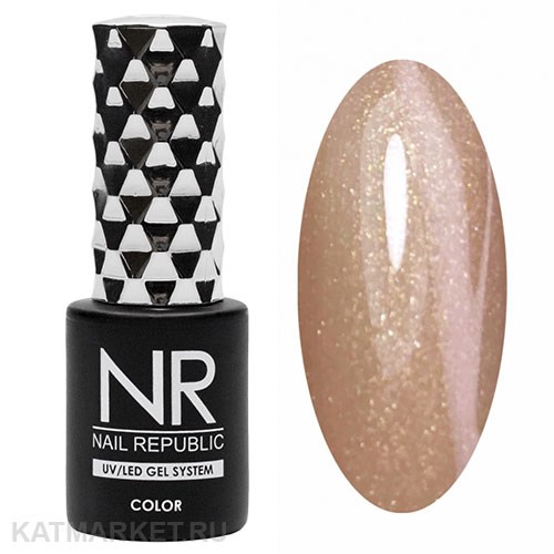 NR 10мл Гель-лак 118 Мерцающий песочно-коричневый 11708118