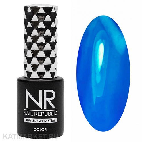 NR 10мл Витражный гель-лак 554 синий 11720554