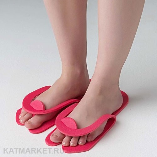 Тапочки Вьетнамки пенопропилен 5мм 20 пар, красные 60410201