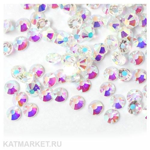 Стразы стекло, Прозрачная голография ss3(1.3мм) 200шт 61305071