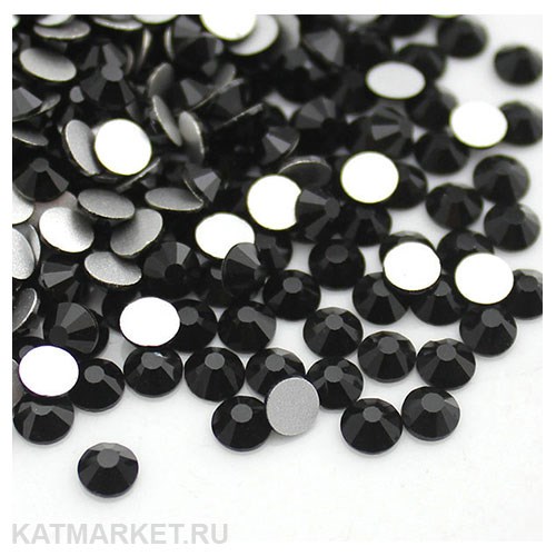 Стразы стекло, Черные ss3(1.3мм) 1440шт 61305081