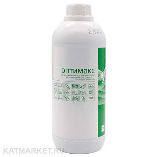 Оптимакс 1л концентрированное дезинфицирующее средство с моющим эффектом 31804041