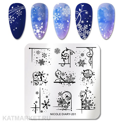 Nicole Diary Пластина для стемпинга 6x6см 201 60502801
